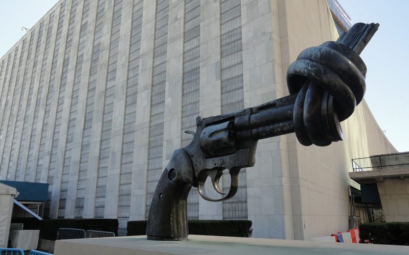 The Knotted Gun Sculpture, United Nations Headquarters